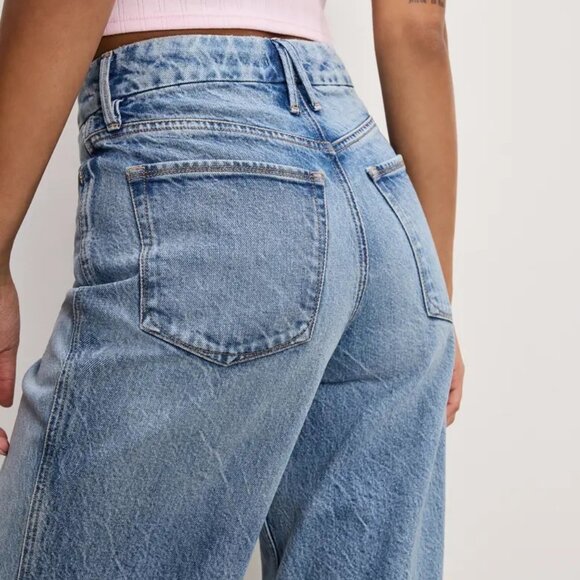 Good American Good Skate Wide Leg Jeans in Indigo - Picture 8 of 8